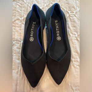 Rothy's Black and Blue Flats